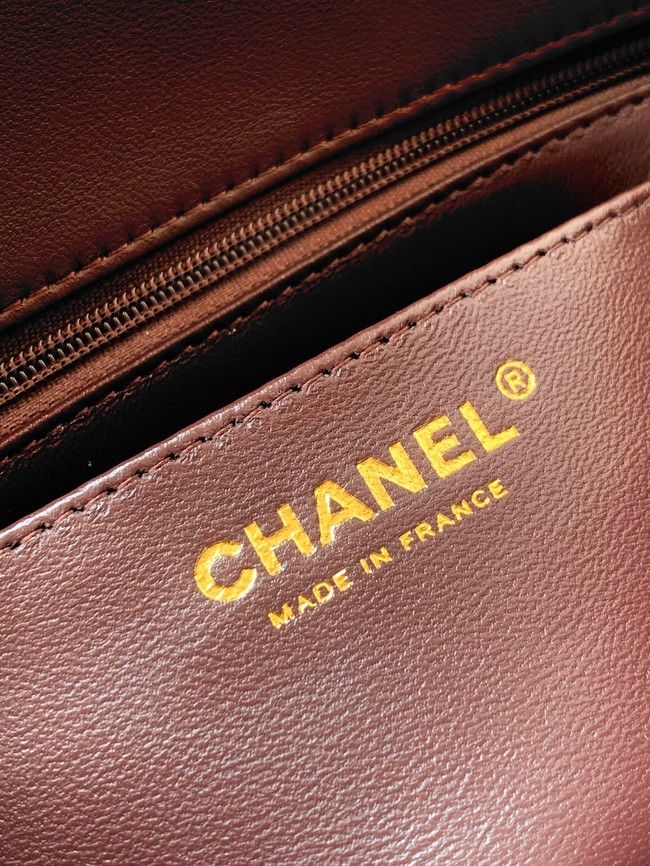 Chanel CLASSIC Original Leather 11.12 HANDBAG 1116 brown