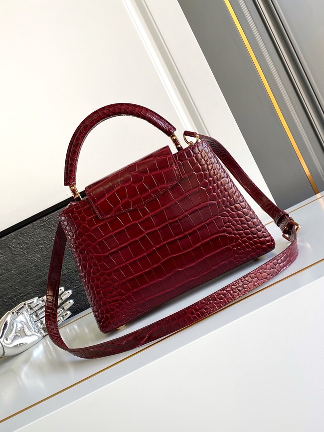 Louis Vuitton Capucines Crocodile pattern BB M92173 burgundy