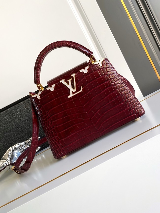 Louis Vuitton Capucines Crocodile pattern BB M86154 burgundy