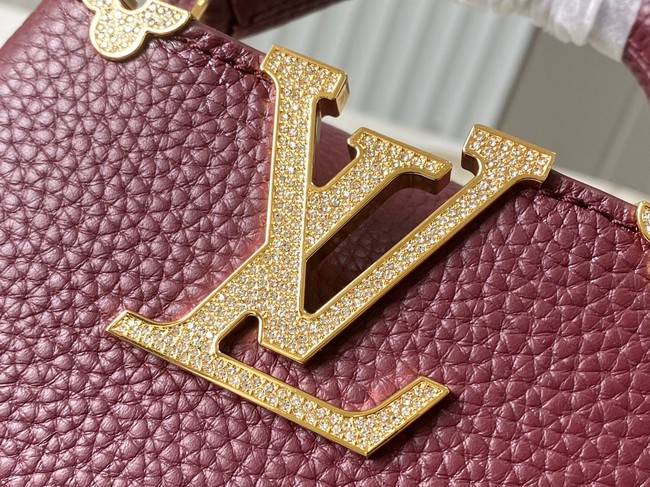 Louis Vuitton Capucines nano M24583 burgundy&Crystal
