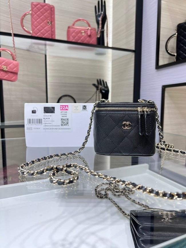 CHANEL Classic Small Vanity with Chain AP1340 black