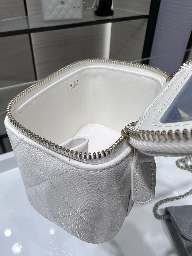 CHANEL Classic Small Vanity with Chain AP1340 white