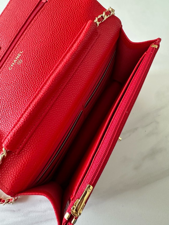 Chanel Classic Wallet On Chain Grained Calfskin AP4241-11