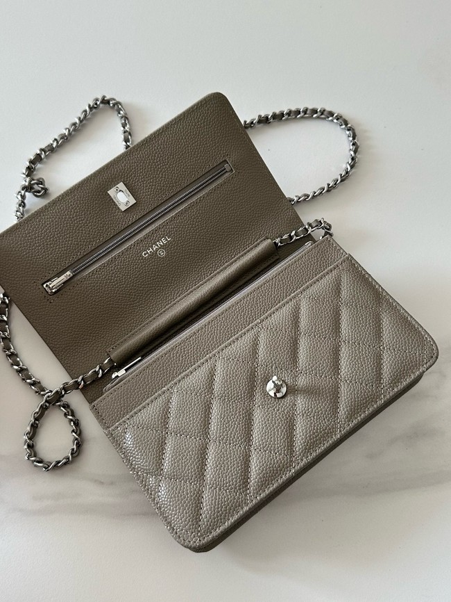 Chanel Classic Wallet On Chain Grained Calfskin AP4241-12