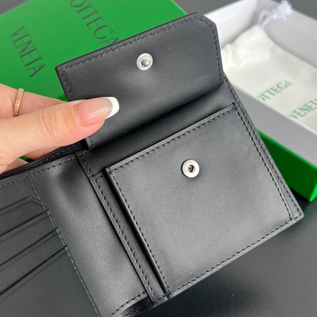 Bottega Veneta Intrecciato Bi-Fold Wallet With Coin Purse 749412 black