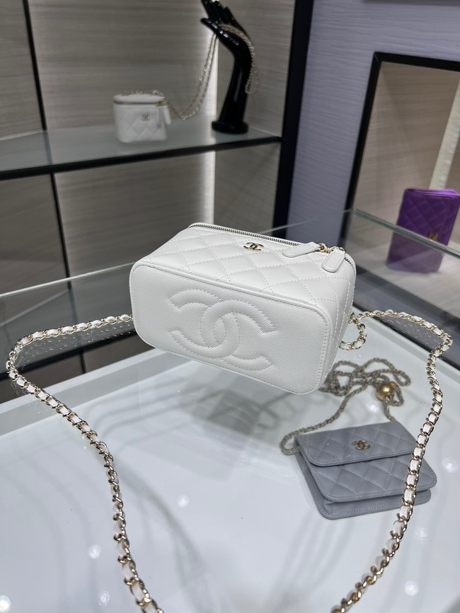 CHANEL Classic Small Vanity with Chain AP1341 white