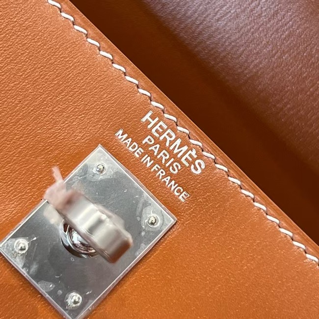 Hermes Kelly  Shoulder Bags Smooth Box Leather KL2899 brown 