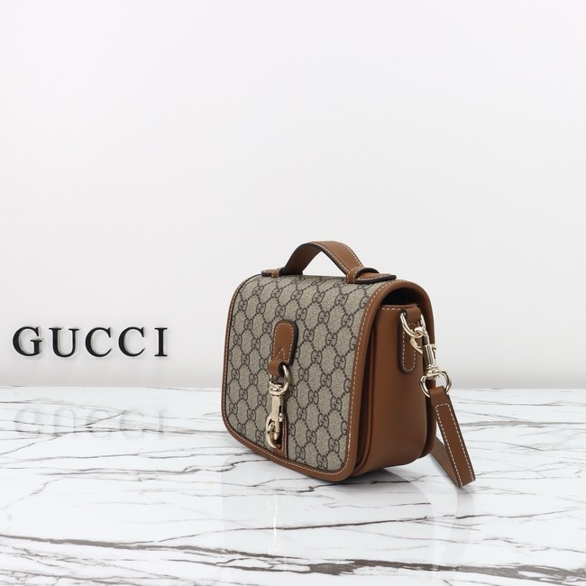 GUCCI GG CANVAS SMALL CROSSBODY BAG 815211 brown