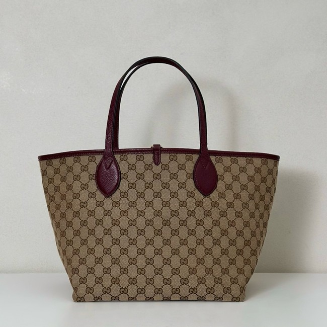 Gucci Totissima large reversible tote bag 839112 Rosso Ancora red