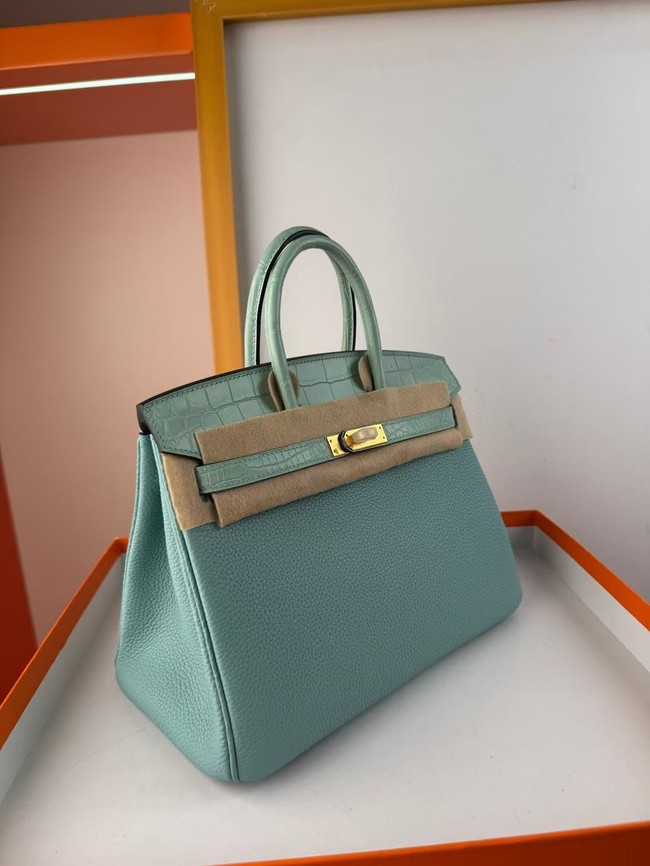 Hermes Birkin Bag Leather Nile crocodile&togo HBK2530-1
