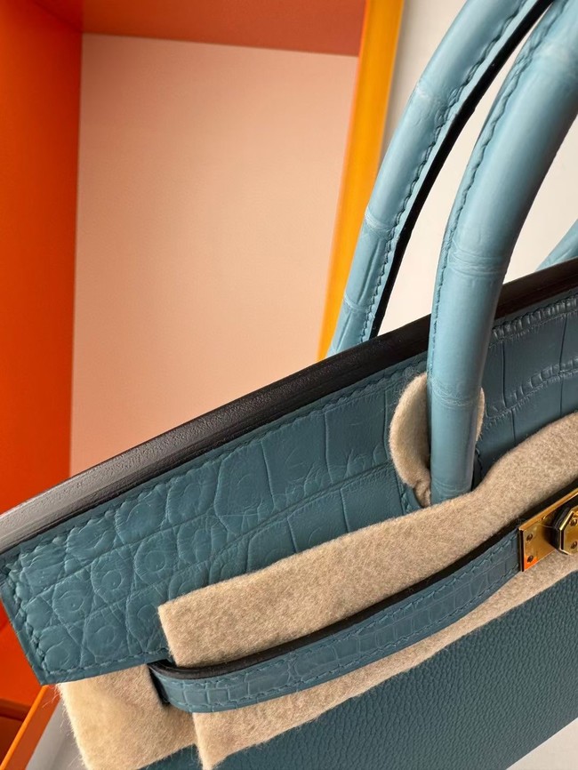 Hermes Birkin Bag Leather Nile crocodile&togo HBK2530-16