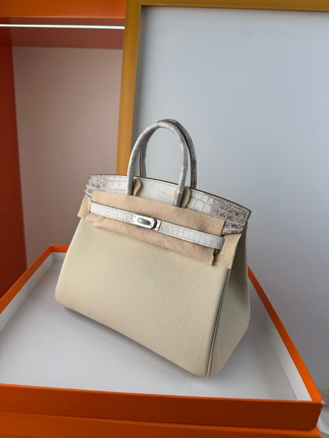 Hermes Birkin Bag Leather Nile crocodile&togo HBK2530-17