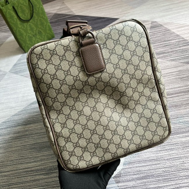 Gucci Medium duffle bag with Web 799871 brown