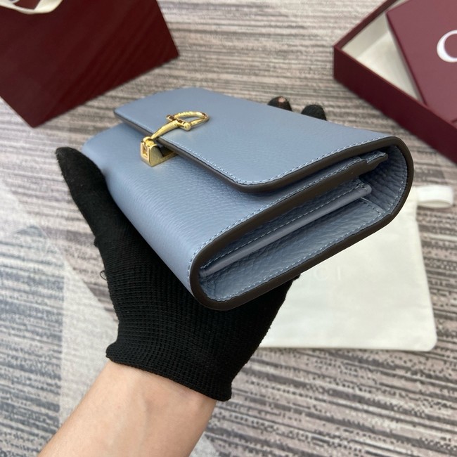 Gucci Softbit continental wallet 828147 light blue