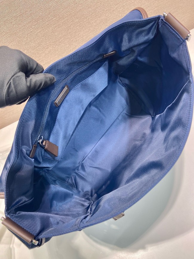 Prada Medium Re-Nylon and suede shoulder bag 2VD052A blue