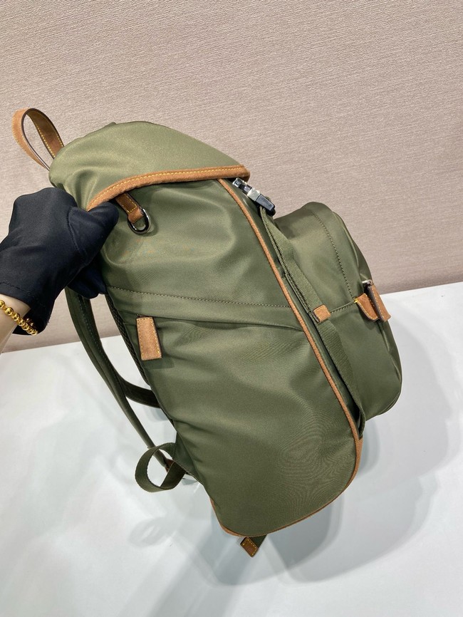 Prada Re-Nylon and Saffiano leather backpack 2VZ135 Musk Green 