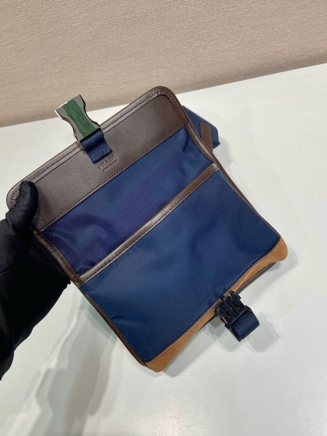 Prada Re-Nylon and Saffiano leather smartphone case 2ZH108 blue