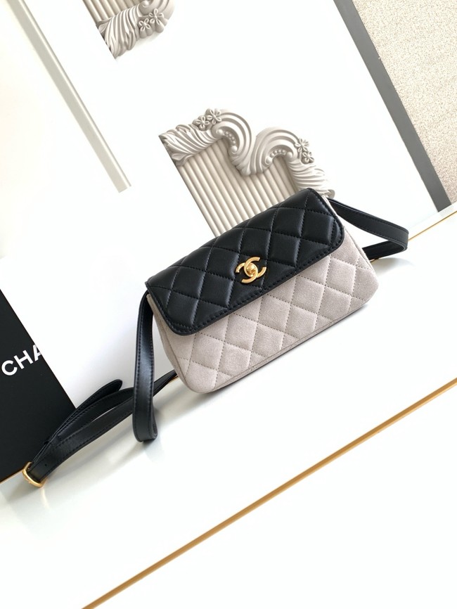 Chanel MINI FLAP BAG AS4677 GRAY