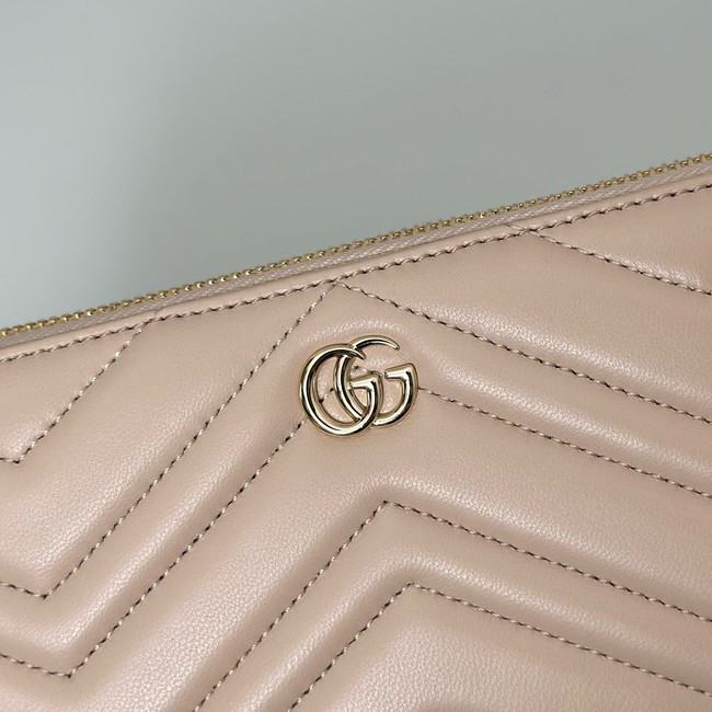 Gucci GG Marmont zip around wallet 837758 pink