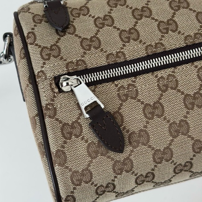 Gucci GG canvas small cylinder bag 834455 brown