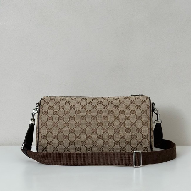 Gucci GG canvas small cylinder bag 834455 brown