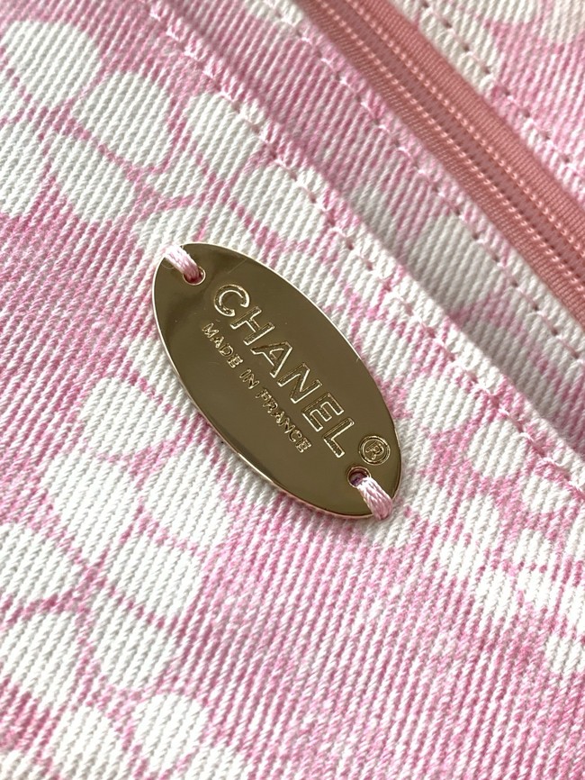 Chanel Large Hobo Bag AS5431 Light Pink & White