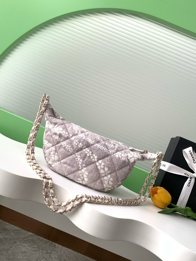 Chanel Large Hobo Bag AS5431 White & graty