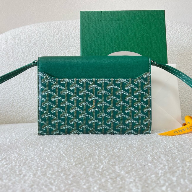 Goyard Calfskin Leather Shoulder Bag 55698 green