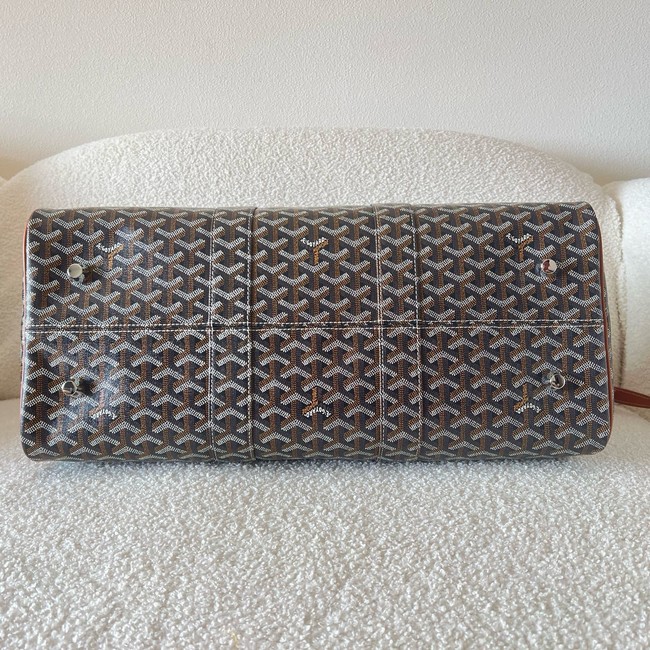 Goyard Calfskin Leather Travel Bag 55699 brown