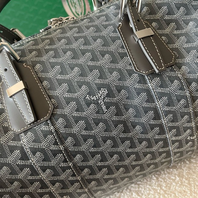 Goyard Calfskin Leather Travel Bag 55699 gray