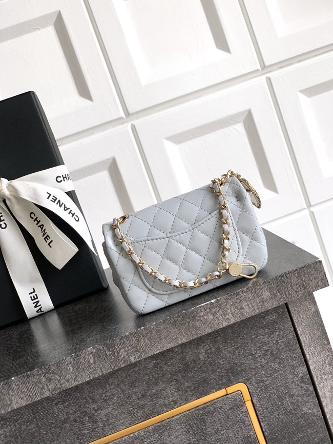 Chanel Classic Mini Bag with hook AP4760 gray
