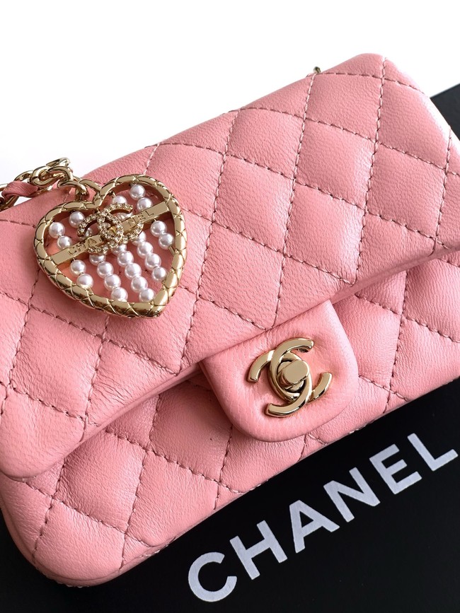 Chanel Classic Mini Bag with hook AP4760 pink