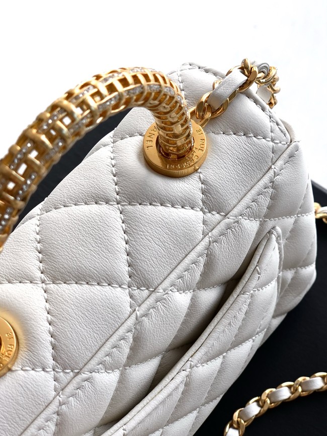 Chanel MINI FLAP BAG WITH TOP HANDLE AS2215-17