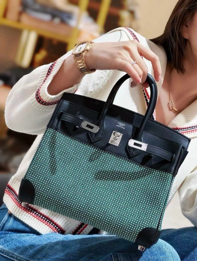 Hermes Birkin Bag togo Leather&Canvas 77886-2