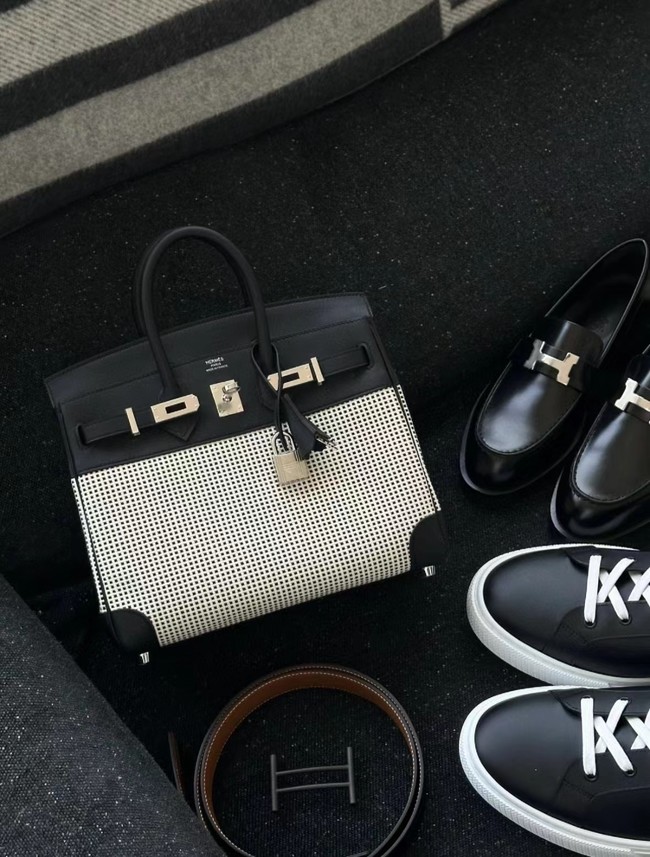 Hermes Birkin Bag togo Leather&Canvas 77886-3