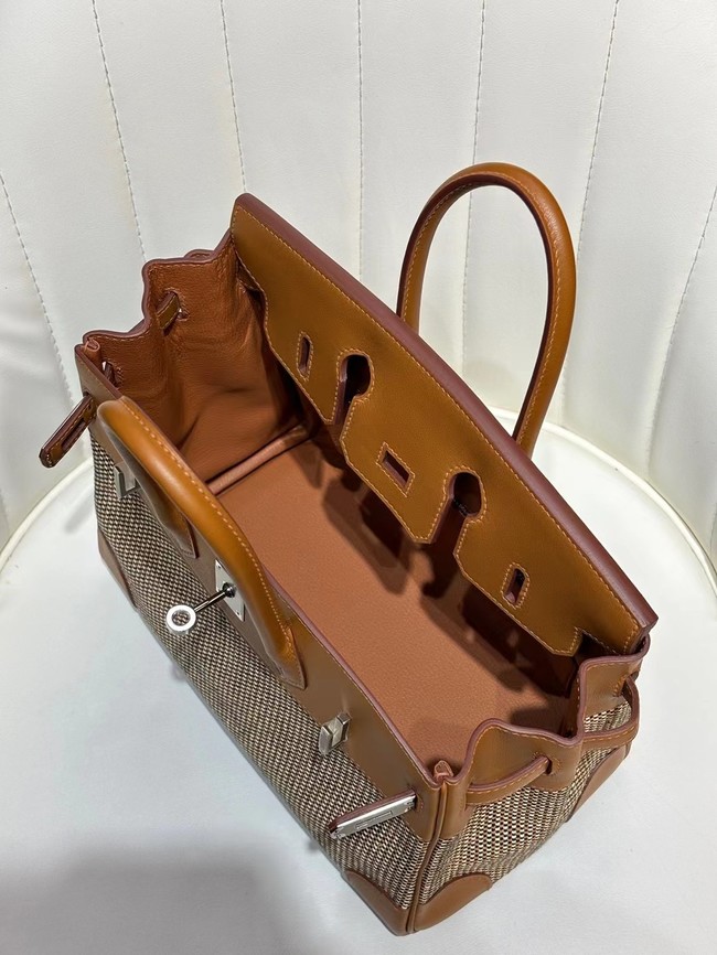 Hermes Birkin Bag togo Leather&Canvas 77886-4