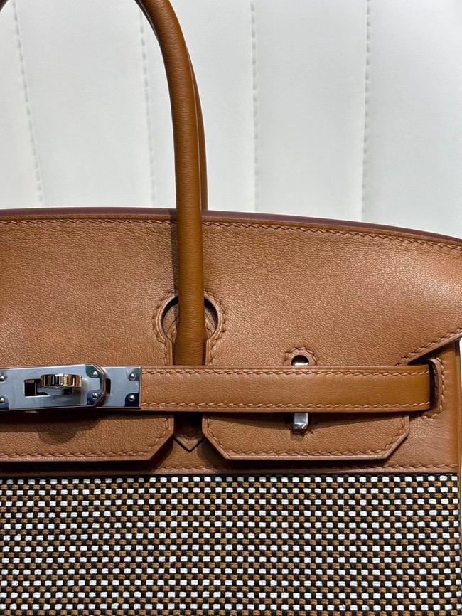 Hermes Birkin Bag togo Leather&Canvas 77886-4