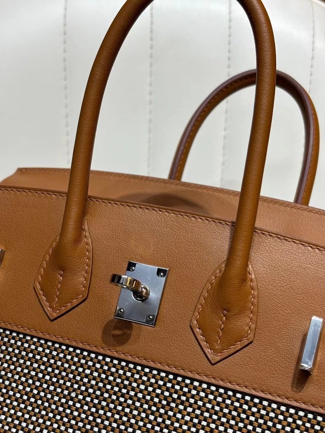Hermes Birkin Bag togo Leather&Canvas 77886-4