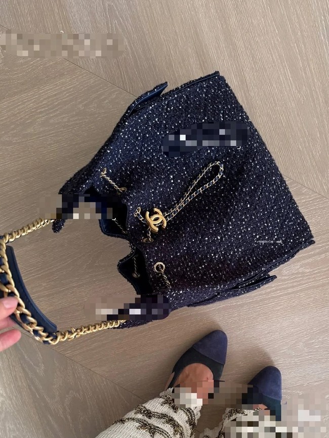 CHANEL 25 SMALL HANDBAG AS5293 dark blue