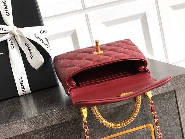 Chanel MINI FLAP BAG WITH TOP HANDLE AS2215-19