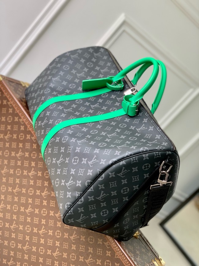 Louis Vuitton Keepall Bandouliere 55 M40605 black&green
