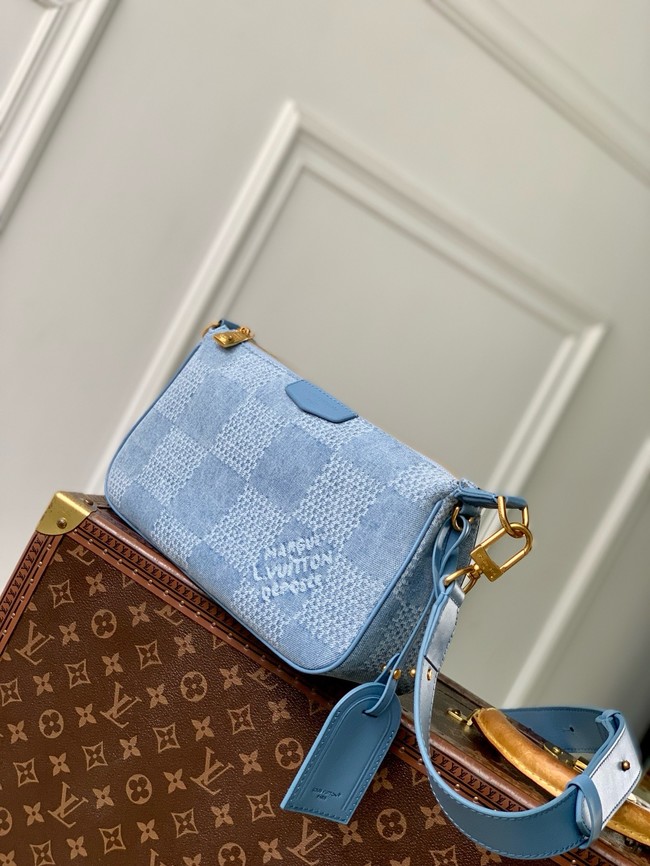 Louis Vuitton Pochette Accessories XL N00204 Denim Blue