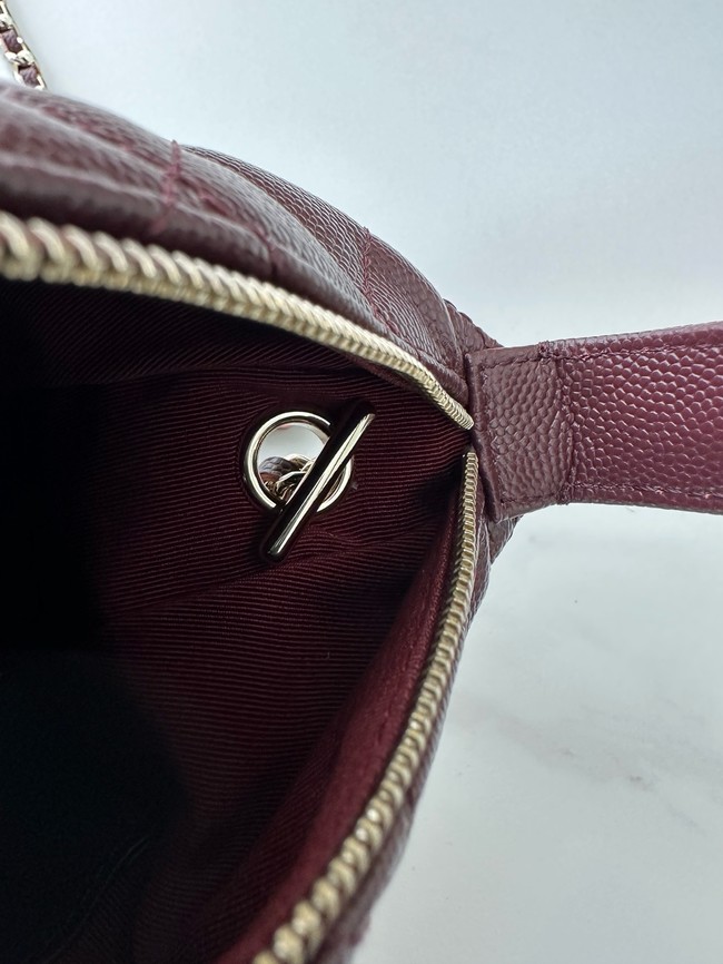 Chanel MINI Shoulder Bag Calfskin AS4386 burgundy