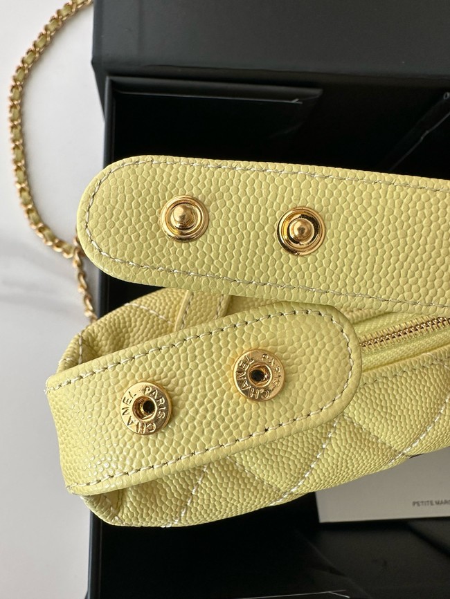 Chanel MINI Shoulder Bag Calfskin AS4386 yellow