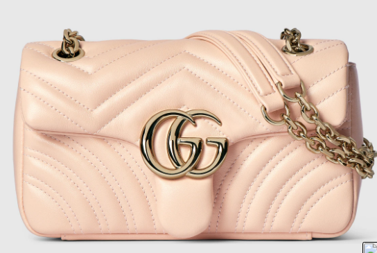 Gucci GG Marmont small shoulder bag 837280 Pale pink