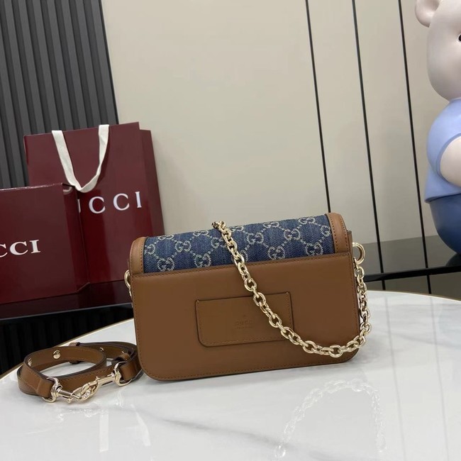 Gucci Go small shoulder bag 826761 Denim blue