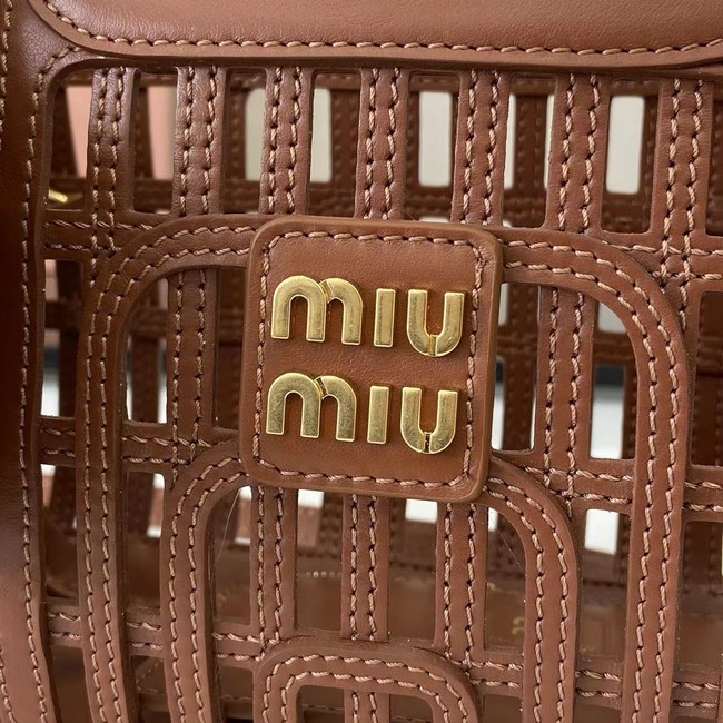 MIUMIU Leather basket 5BA294 tan