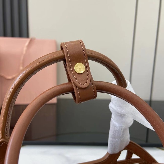 MIUMIU Leather basket 5BA294 tan