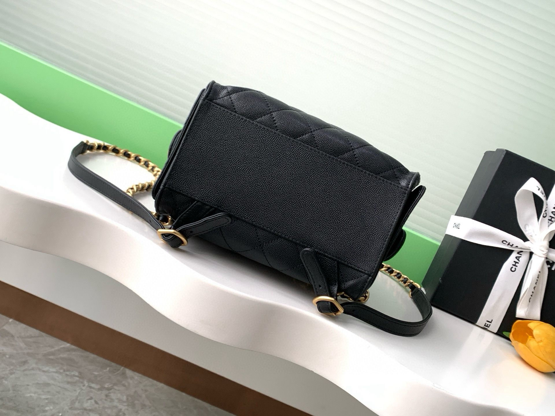 Chanel 25 Bag Original Caviar Leather Backpack AS5600 Black Chanel 25 Bag Original Caviar Leather Backpack AS5600 Black