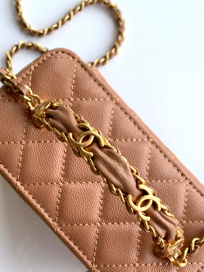 CHANEL Classic Small Vanity with Chain AP4799 Camel